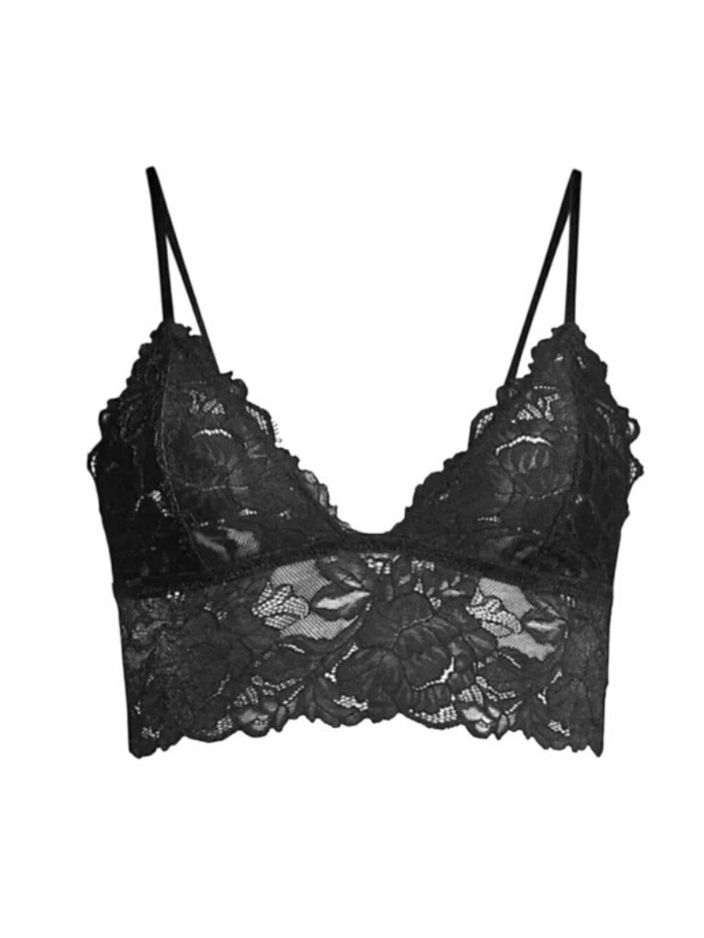 NWT Intimately Free People Everyday Lace Longline Bralette Black Small MSRP $50